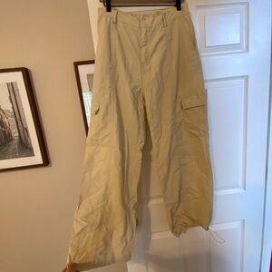 Beige Cargo Pants for Women